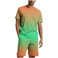 thumbnail image 1 of GERsome Men's 2 Piece Outfits Short Sleeve Crewneck Tops and Shorts Tracksuits Summer Lounge Sets M-4XL, 1 of 5