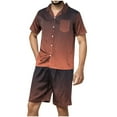 thumbnail image 1 of GERsome Men's 2 Piece Pajamas Sets Short Sleeve Button Down Sleepwear and Shorts Soft Loungewear Sets with Pockets S-2XL, 1 of 5