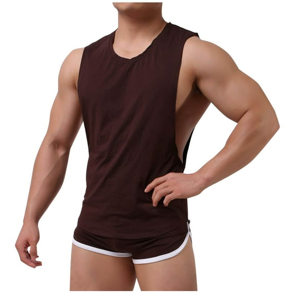 GERsome Men's 2 Piece Workout Tank Tops and Shorts Sets Gym Sleeveless T Shirts Fitness Athletic Muscle Tee Shorts Summer Tracksuits M-2XL