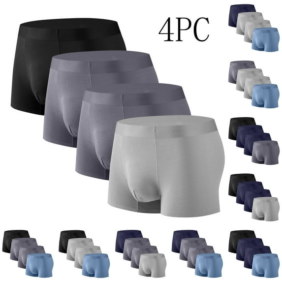 GERsome Men's 4 Pack Boxer Briefs, Mens Quick Dry Moisture-Wicking Underwear, Size L-4XL, Breathable Athletic Boxer Briefs for Men, Multicolor