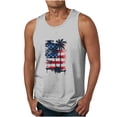 thumbnail image 1 of GERsome Men's 4th of July Tank Tops Crew Neck Sleeveless Patriotic Tshirts Summer Loose Fit Graphic Tees M-6XL, 1 of 3