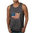 thumbnail image 1 of GERsome Men's 4th of July Tank Tops Crew Neck Sleeveless Patriotic Tshirts Summer Loose Fit Graphic Tees M-6XL, 1 of 3