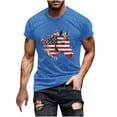 thumbnail image 1 of GERsome Men's 4th of July Tops Crewneck Short Sleeve Patriotic T Shirts American Flag Graphic Shirts Loose Fit USA Veteran Summer Tees M-5XL, 1 of 5