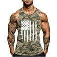thumbnail image 1 of GERsome Men's American Flag Tank Tops 4th of July Sleeveless Crew Neck Patriotic T Shirts Summer Loose Fit Gym Workout Muscle Tee S-4XL, 1 of 5