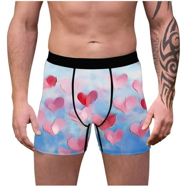 GERsome Men's Boxer Briefs, Comfortable Underwear Boxer Briefs for Men, Moisture-Wicking Breathable Boxer Briefs Men's Lightweight Underwear, Sizes S-XXL, 1 Pack Cute Graphic Men's Underwear