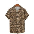thumbnail image 1 of GERsome Men's Camouflage Shirts Button Down Short Sleeve Camo Leisure Shirts Loose Fit Summer Vintage Shirts S-3XL, 1 of 5