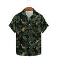 thumbnail image 1 of GERsome Men's Camouflage Shirts Button Down Short Sleeve Camo Leisure Shirts Loose Fit Summer Vintage Shirts S-3XL, 1 of 5