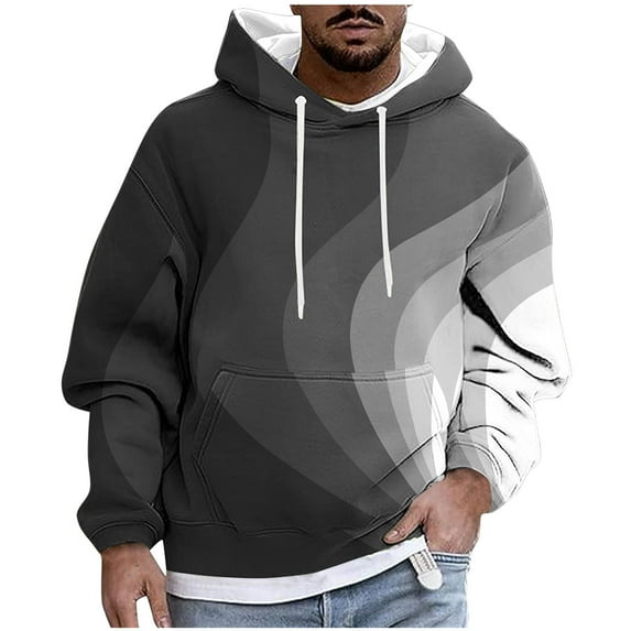 GERsome Men's Casual Pullover Hoodies Long Sleeve Hooded Sweatshirts M-4XL