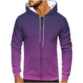 thumbnail image 1 of GERsome Men's Gradient Color Block Full Zip Hooded Sweatshirt, Size Small to 3XL, 1 of 4