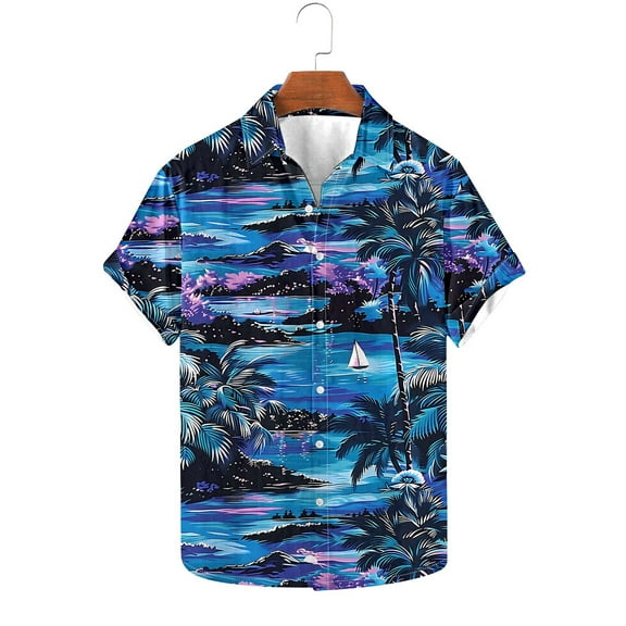 GERsome Men's Hawaiian Shirts Short Sleeve Summer Beach Shirts Button Down Tropical Vacation Floral Shirts S-5XL