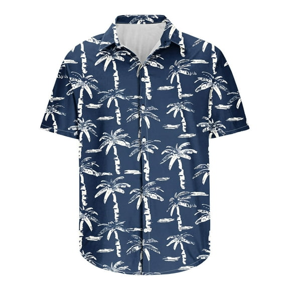 GERsome Men's Hawaiian Shirts Short Sleeve Summer Beach Shirts Button Down Tropical Vacation Floral Shirts S-5XL