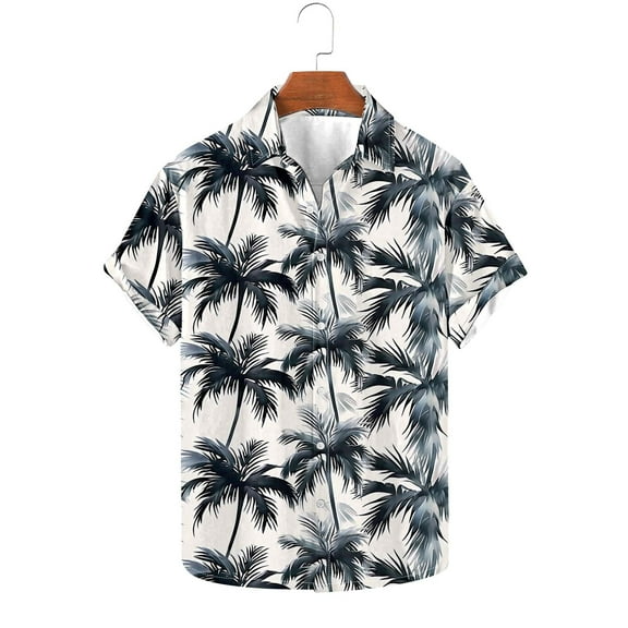 GERsome Men's Hawaiian Shirts Short Sleeve Summer Beach Shirts Button Down Tropical Vacation Floral Shirts S-5XL