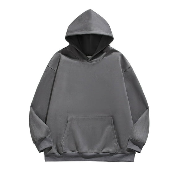 GERsome Men's Hoodie Long Sleeve Hooded Pullover Casual Solid Color Sweatshirts Drawstring Hooded with Pocket Sizes M-5XL