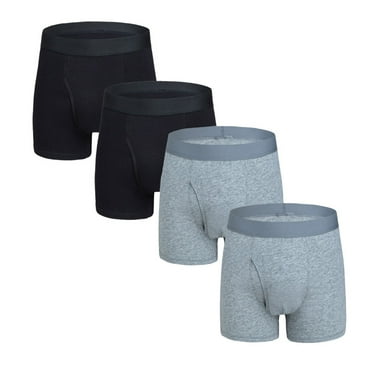 GERsome Men's Long Boxer Briefs Long Leg Breathable Comfort Underwear for Men, 4 or 5 Pack Men's Boxer Briefs, Moisture Wicking Breathable, Assorted Color, Size S-XXL