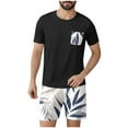 thumbnail image 1 of GERsome Men's Pajamas Sets Short Sleeve Crewneck Tops and Shorts Lounge Sets 2 Piece Summer Sleepwear M-3XL, 1 of 6