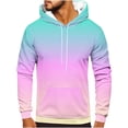 thumbnail image 1 of GERsome Men's Pullover Hoodies Long Sleeve Drawstring Casual Gradient Hooded Sweatshirts with Kangaroo Pockets S-5XL, 1 of 5