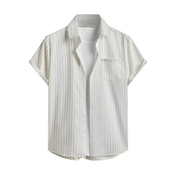 GERsome Men's Shirts Short Sleeve Casual Shirts Button Down Shirts for Men Beach Summer Wedding Shirts S-5XL