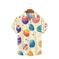 thumbnail image 1 of GERsome Men's Short Sleeve Shirts Summer Button Down Graphic Shirts Easter Vacation Tops S-5XL, 1 of 5