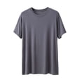 thumbnail image 1 of GERsome Men's T-Shirts Crew Neck Short Sleeve Sleep Shirt Summer Soft Casual Loungewear Basic Tee Tops, Gray Size XL, 1 of 6