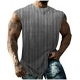 thumbnail image 1 of GERsome Men's Tank Tops Crewneck Sleeveless Loose Fit T Shirts Workout Athletic Muscle Shirts S-5XL, 1 of 5