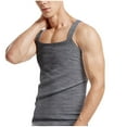 thumbnail image 1 of GERsome Men's Tank Tops Solid Color Gym Fitness Workout Running T-Shirts Athletic Quick Dry Square Neck Tops M-3XL, 1 of 4