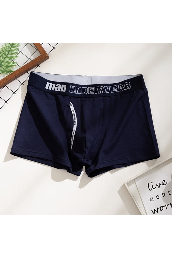 Men’s Underwear Boxer Briefs Cotton Breathable and Soft Solid Color Underwear Athletic Boxer Briefs for Men Moisture-Wicking Underwear, Size S-XL,1 Pack
