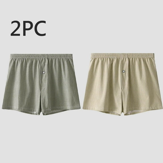 GERsome Men's Underwear Woven Boxers for Men Soft Cotton Boxer Shorts Elastic Waistband Boxer Shorts Underwear for Men Comfortable Casual Loose Breathable Shorts, Assorted Colors, Size M-XXL