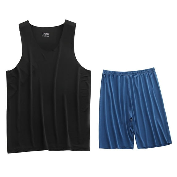 GERsome Men's Workout Tank Tops and Shorts Sets 2 Piece Sleeveless Gym T Shirts Fitness Athletic Muscle Tee Shorts Summer Loungewear L-4XL