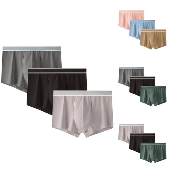 GERsome Mens Cotton Boxers Pack of 3 Mens Underwear Boxer Briefs Breathable and Soft Underwear for Men Lightweight Underwear Mens Boxer Briefs Underwear