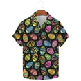 thumbnail image 1 of GERsome Mens Hawaiian Shirts Loose Fit Vacation Shirts Short Sleeve Button Down Easter Shirt for Men S-5XL, 1 of 5