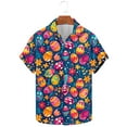 thumbnail image 1 of GERsome Mens Hawaiian Shirts Loose Fit Vacation Shirts Short Sleeve Button Down Easter Shirt for Men S-5XL, 1 of 5