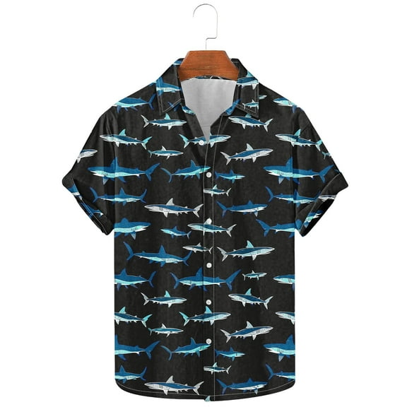 GERsome Mens Hawaiian Shirts Short Sleeve Floral Button Down Shirts Tropical Summer Beach Vacation Shirts S-5XL