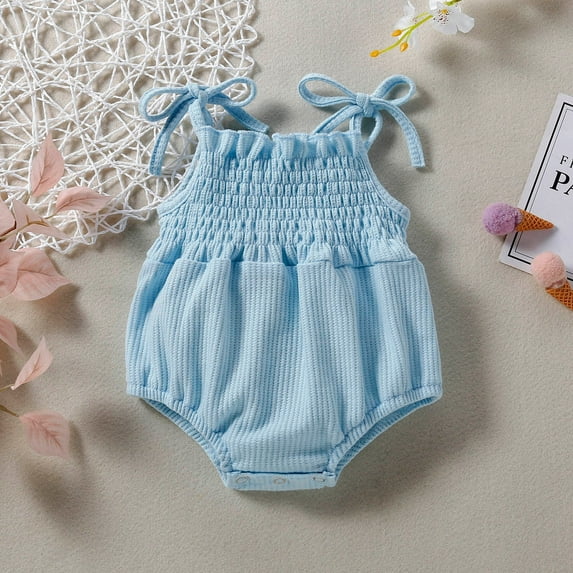 GERsome Newborn Baby Boy Girl Sleeveless Straps Bodysuit Romper Jumpsuit Outfits