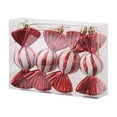 thumbnail image 1 of GERsome Red Christmas Balls Ornaments Shatterproof Plastic Tree Ornaments 6 PCS Candy Shaped Xmas Tree Holiday Decor Christmas Ornaments 4.52x1.96 in, 1 of 7