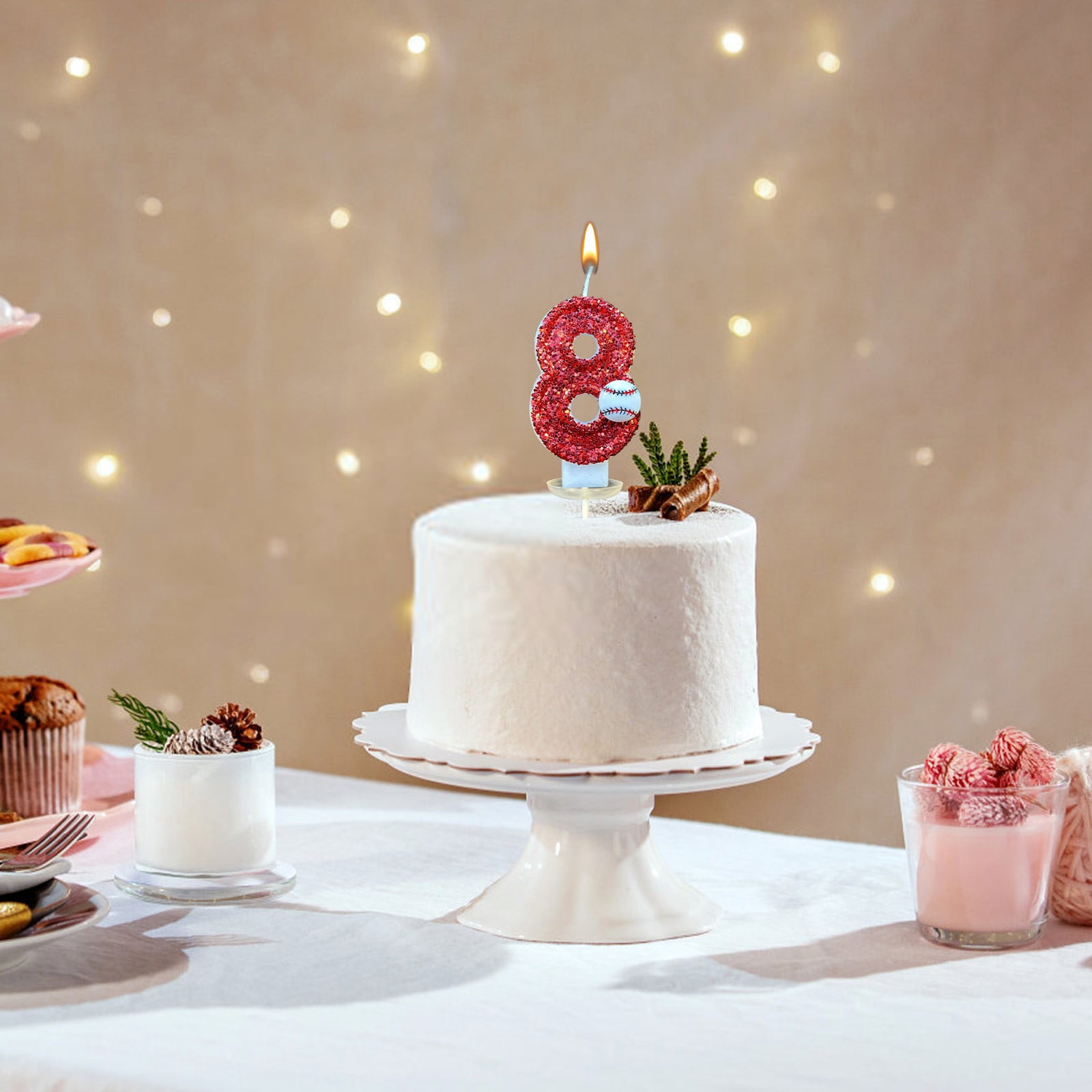 Strawberry Happy Birthday Cake Topper – Glitter Red, 9.1 Inch, Fruit Theme Party Decor For Strawberry Parties - View #6