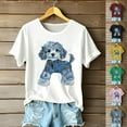 thumbnail image 1 of GERsome Short Sleeve T-Shirts for Women Cute Animal Graphic Crew Neck Shirts Summer Loose Fit Casual Basic Tees, Sizes S-2XL, 1 of 5
