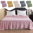 thumbnail image 1 of GERsome Soft Waffle Throw Blanket 79"x59" - All Season Comfort for Bed, Couch, Sofa, Lightweight and Breathable Cozy Woven Blanket Home Aesthetic Decor, Pink, 1 of 7