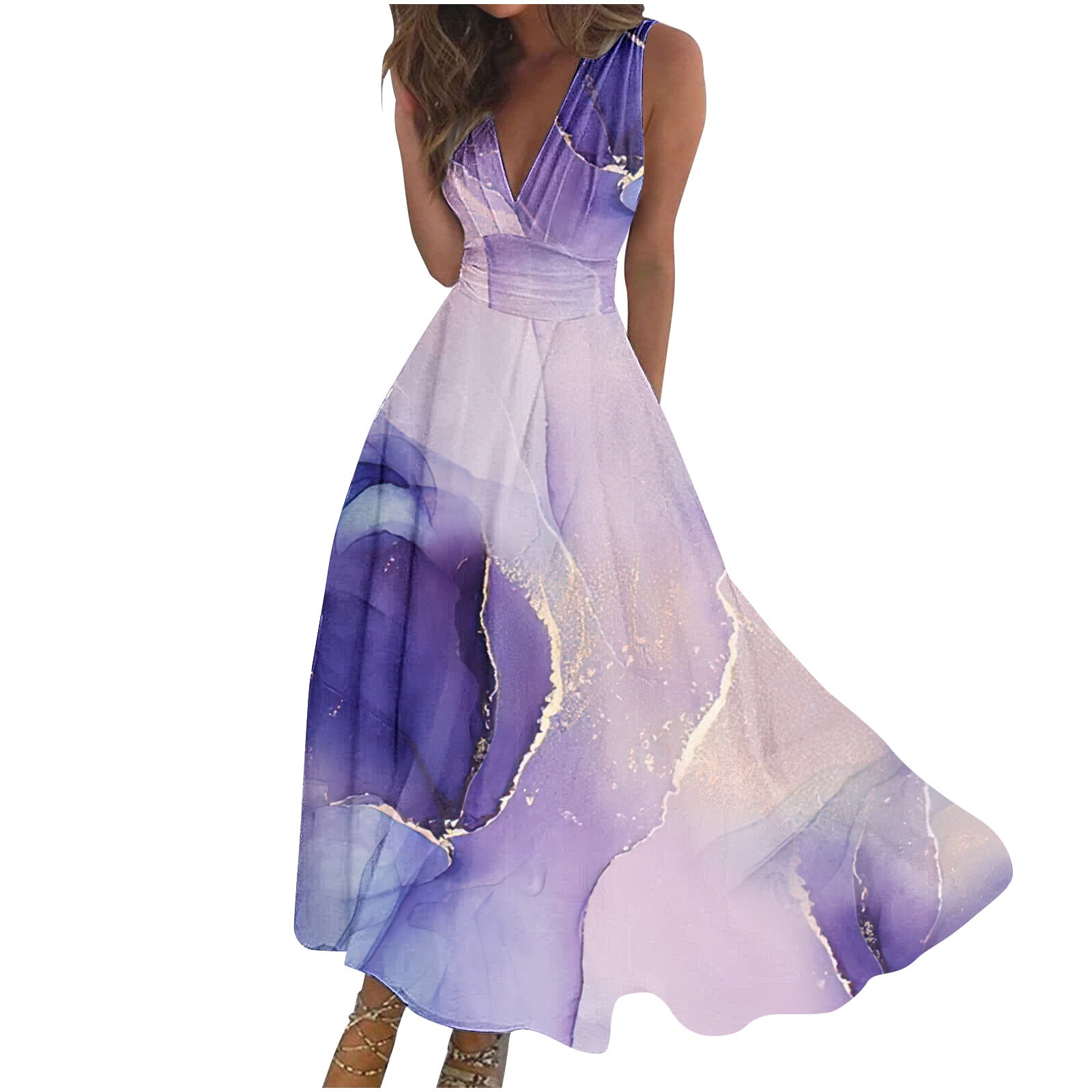 GERsome Summer Dresses for Women Beach Boho Sleeveless VNeck Vintage — free download