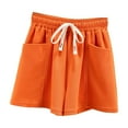 thumbnail image 1 of GERsome Sweat Shorts for Women Jogger Yoga Solid Color Athletic Shorts Summer Elastic Waist Walking Shorts Running Sport Drawstring Shorts with Pockets, 1 of 4