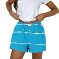 thumbnail image 1 of GERsome Sweat Shorts for Dance Yoga Sports Short Summer Running Athletic Pant Waistband Striped Shorts for Women S-3XL, 1 of 4