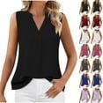 thumbnail image 1 of GERsome Tank Tops for Women V Neck Solid Color Sleeveless T Shirts Womens Summer Office Work Shirts Tops S-3XL, 1 of 6