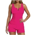 thumbnail image 1 of GERsome Tankini Swimsuits for Women Tummy Control Two Piece Bathing Suits V-Neck Swim Tops with Boyshorts S-2XL, 1 of 8