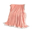 thumbnail image 1 of GERsome Throw Blanket for Couch Living Room Bed, Faux Fur Fleece Blanket Soft Warm Blankets for Fall Winter Home Decor, 59"x51", Pink, 1 of 6