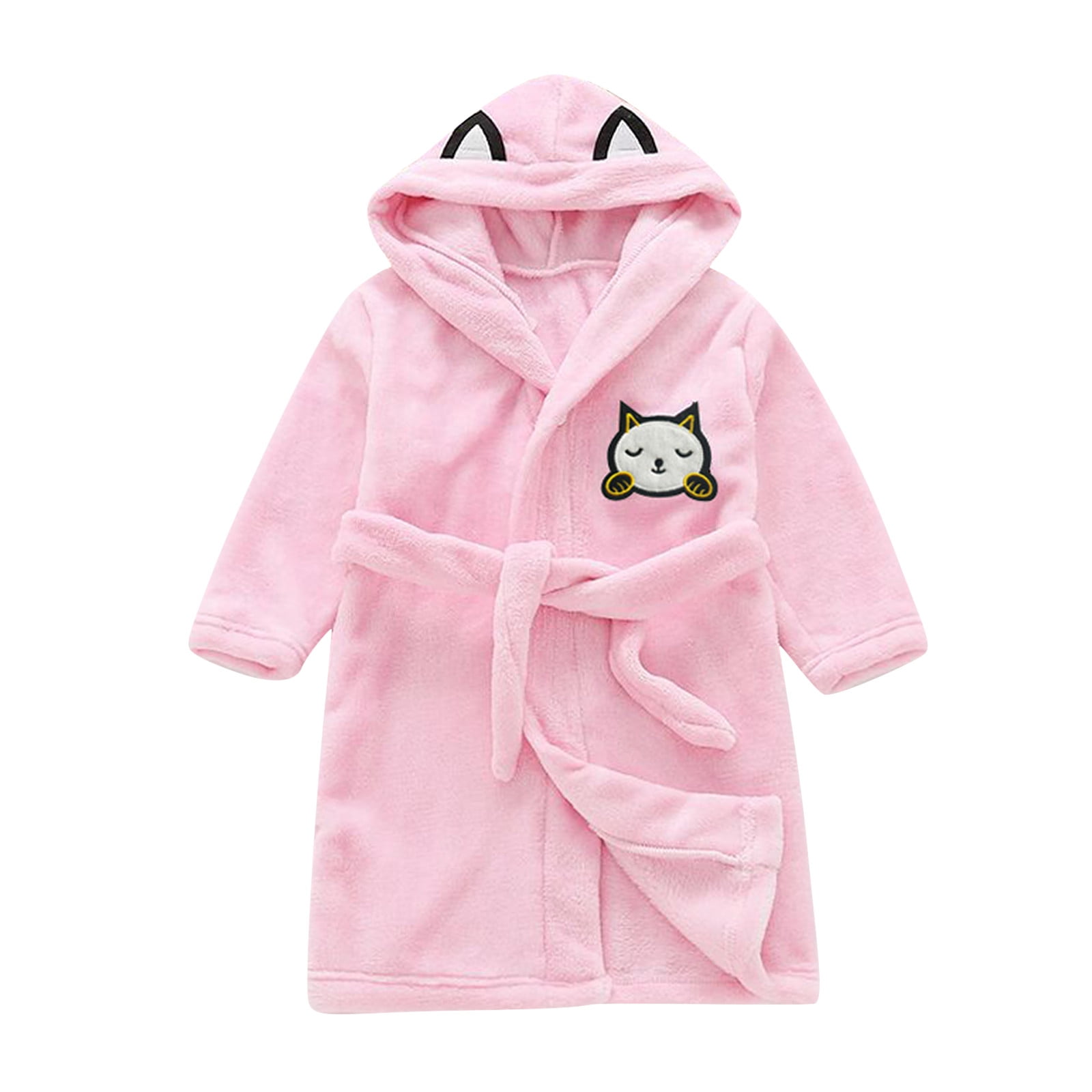 GERsome Toddler Baby Boys Girls Bathrobes Robe,Cute & Flannel Hooded