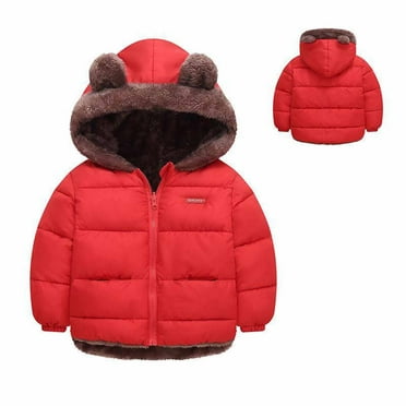 GERsome Toddler Baby Boys Girls Winter Fleece Padded Jacket Hooded Zip Jacket Coat