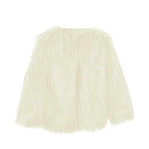 GERsome Toddler Baby Kids Girls Fashion Fluffy Faux Fur Coat Windproof Winter Fleece Thicken Warm Jacket