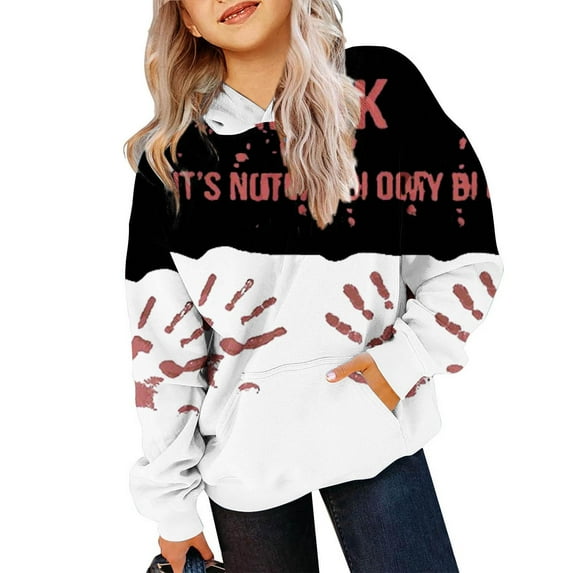 GERsome Toddler Boy/Girl Sweatshirts Halloween Ghost Sweatshirt Halloween Graphic Hoodie Tops Casual Long Sleeve Pullovers Sweater (Size 9-10 Years)