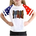 thumbnail image 1 of GERsome Toddler Boys Girls 4th of July Patriotic T-Shirts Kids American Flag Short Sleeve Crewneck Tops USA Flag Stars Stripes Graphic Tee, 3-4 Years, 1 of 4