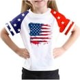 thumbnail image 1 of GERsome Toddler Boys Girls American Flag T-Shirts 4th of July Short Sleeve Crewneck Tshirts, 7-8 Years, 1 of 4