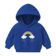 thumbnail image 1 of GERsome Toddler Boys Girls Hoodies Cute Cartoon Rainbow Pullover Long Sleeve Hooded Sweatshirt Casual Sweater Tops Size 3-4 Years, 1 of 2